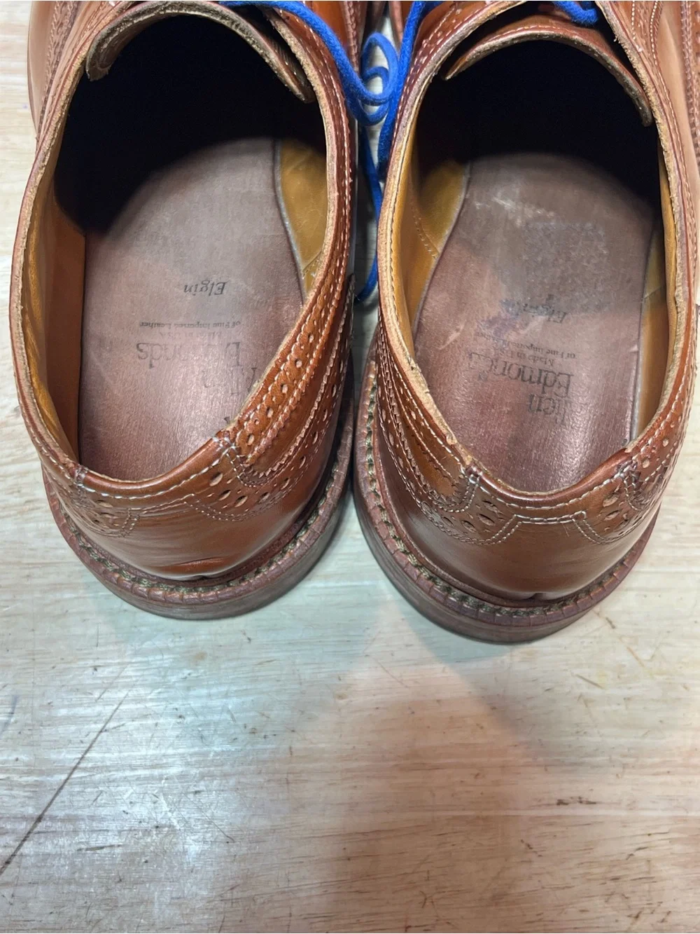 Allen Edmonds Elgin Men’s Leather Brogue Cap Toe Oxfords Sz 11D Made In USA 🇺🇸